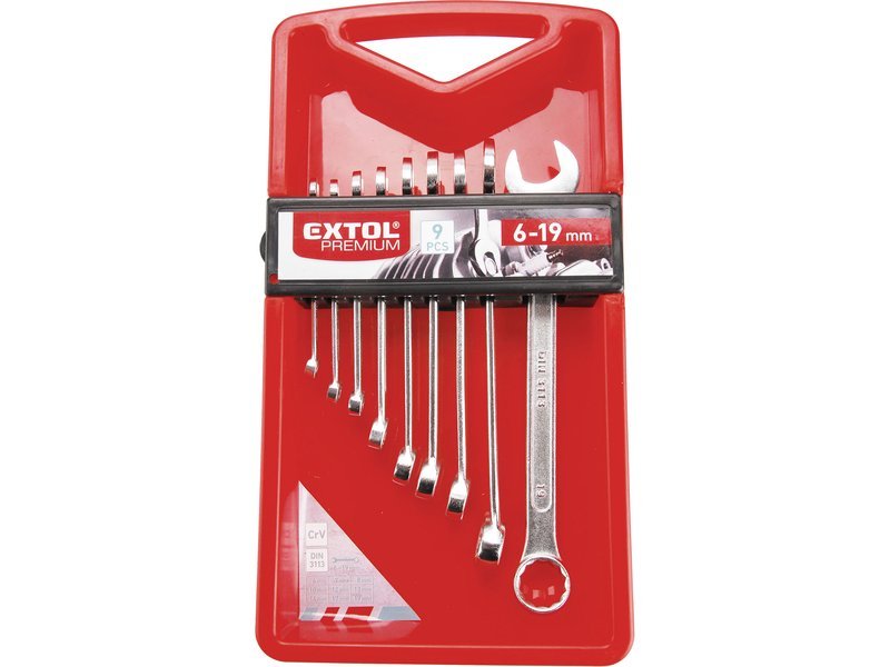 Sada očkoplochých klíčů 9ks 6-19mm Extol Premium 6352