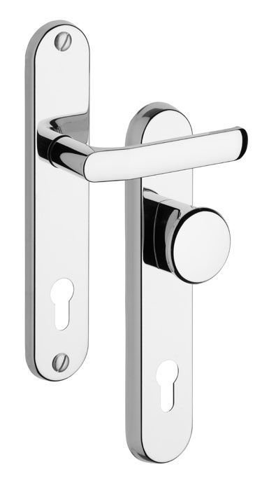 Rostex 802/O Baryt bezpečnostní kování -klika-knoflík 90 Nerez Mat