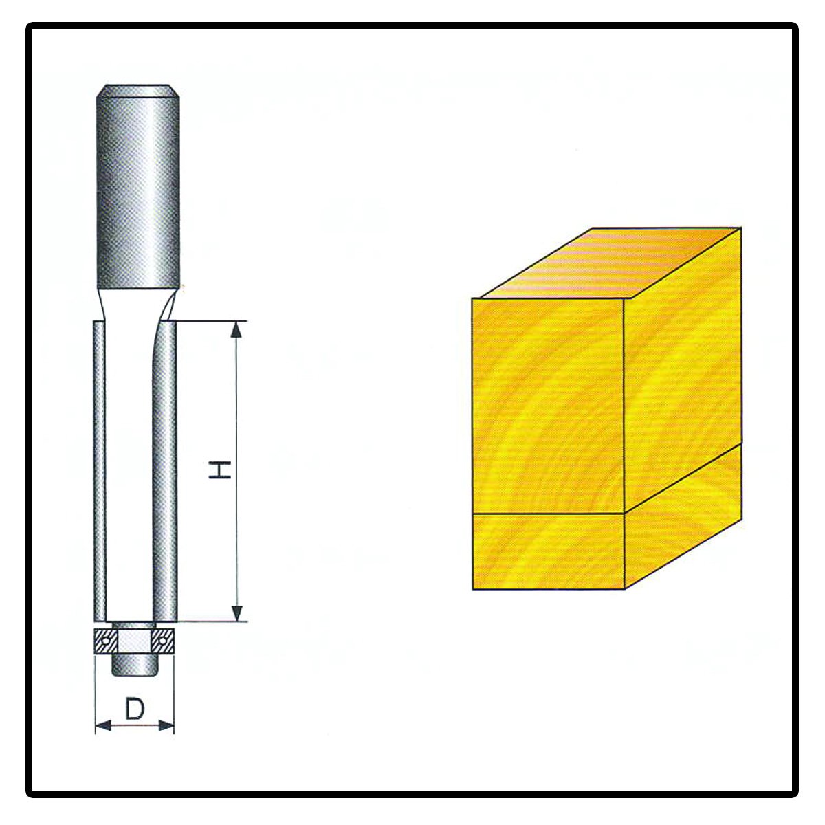 Fréza tvarová do dřeva F13 - 8x9x50mm