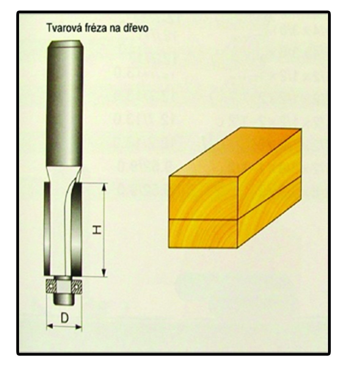 Fréza tvarová do dřeva F10 - 10x25mm