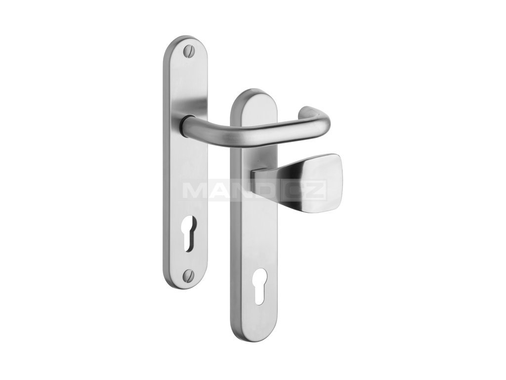 Rostex 802/O Bravo bezpečnostní kování - klika-madlo 90 Nerez Mat