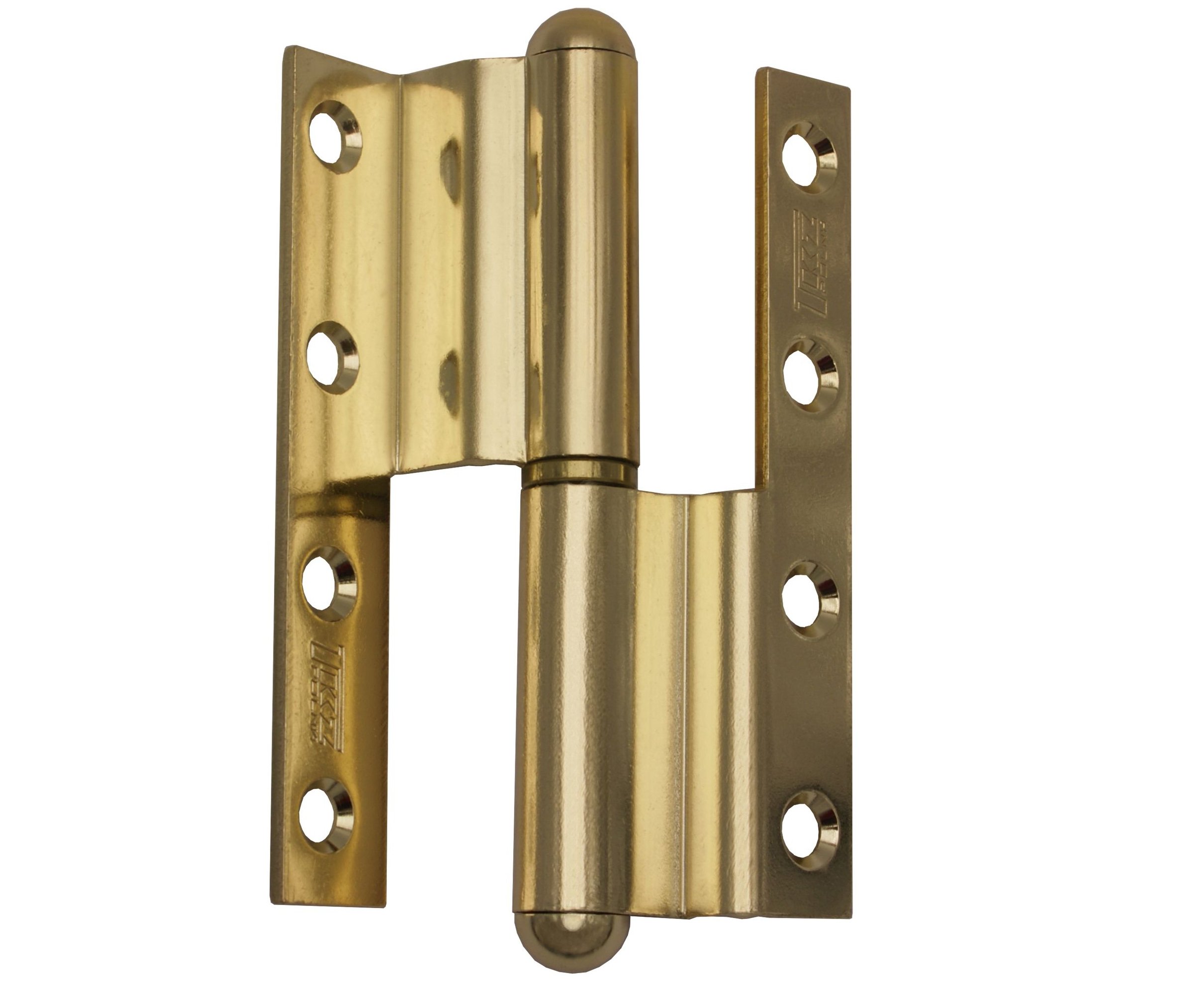 Závěs dveřní lomený 120 - levý pomosazený