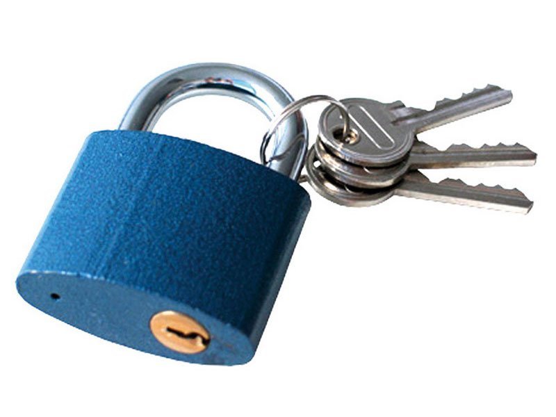 Zámek visací litinový modrý Extol Craft - 63mm