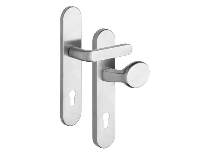 Rostex RX 802-50 Solid bezpečnostní kování - klika-madlo 90 Nerez Mat