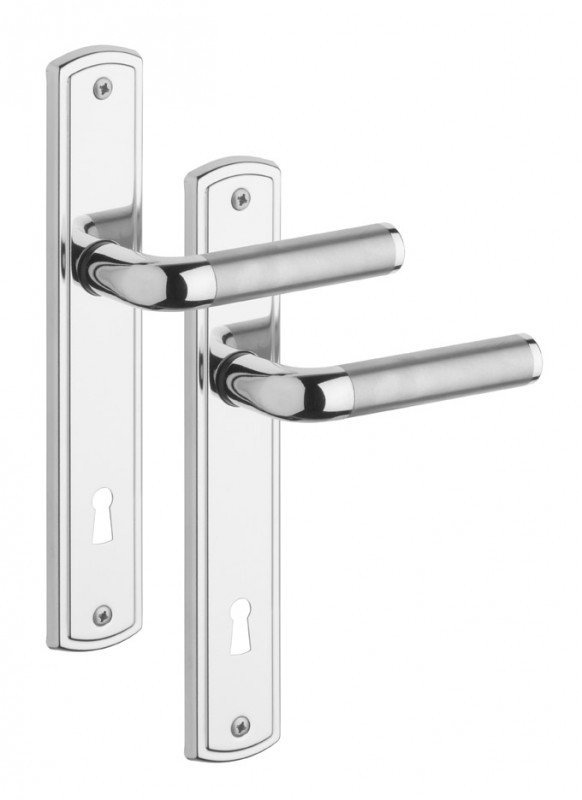 Rostex Premio štítové dveřní kování - klika - klika pro klíč 90mm Ti