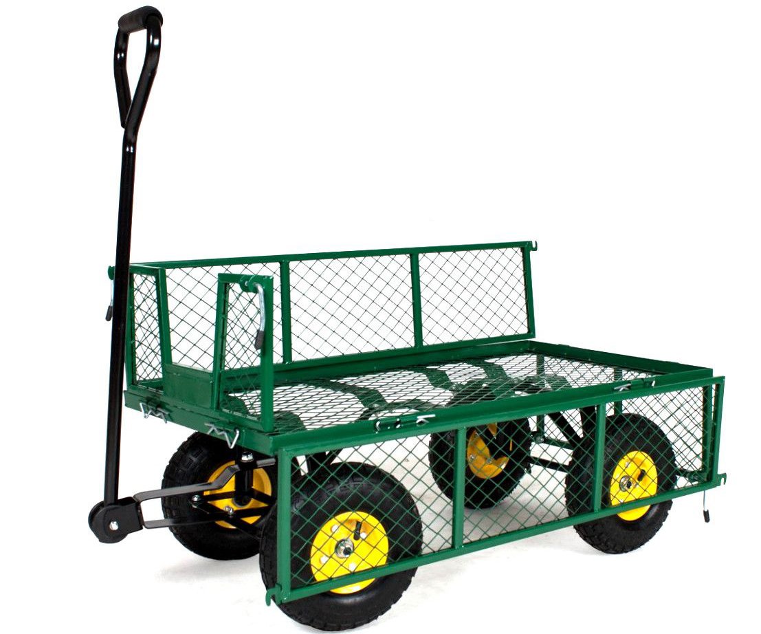 Vozík ruční čtyřkolový drátěná korba