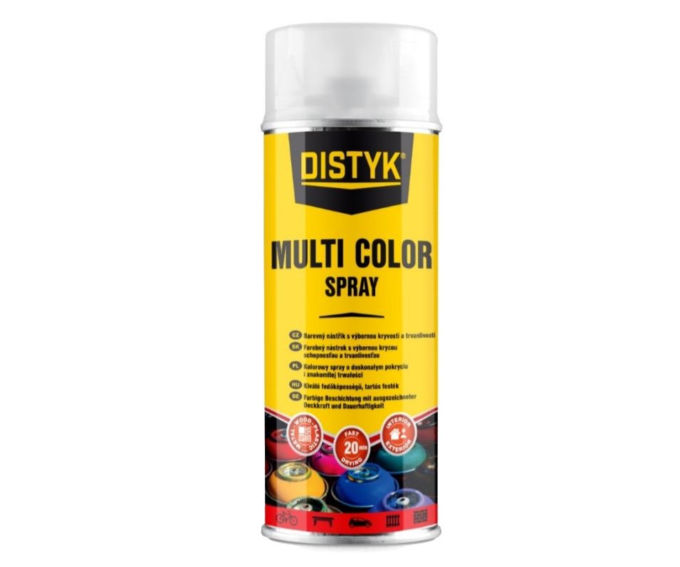 Barva ve spreji 400ml Distyk - RAL 9006 bílý hliník metalíza