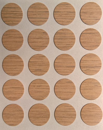 Krytka samolepicí 13mm 20ks - dub 4832