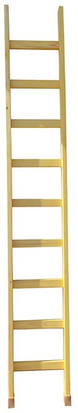 Dřevěný žebřík sadařský - jednoduchý opěrný - 4m