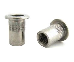 Matice nýtovací nerez A2 s límcem rýhované tělo - M5 0.5-3.0mm