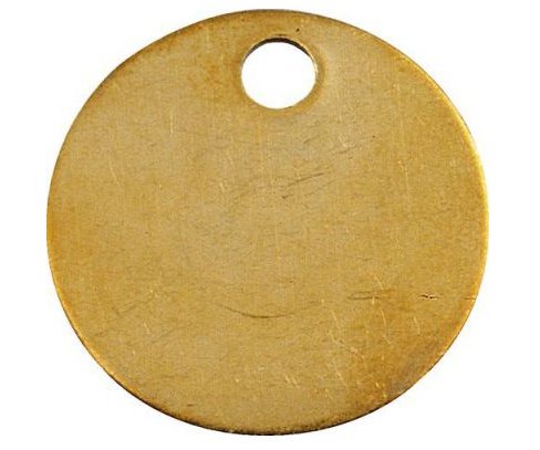Štítek identifikační 30mm - mosaz bez ražby