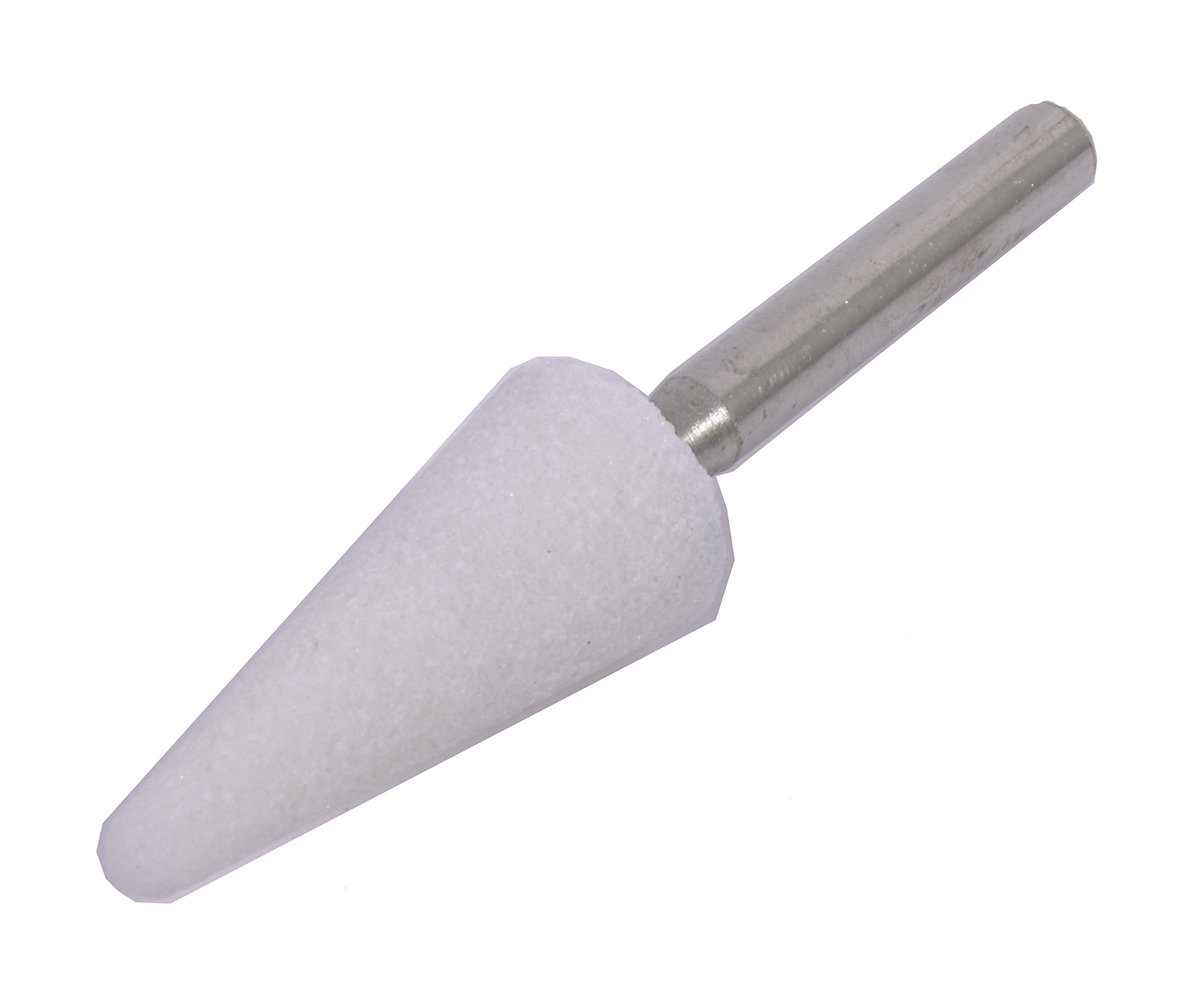 Tělísko brousící kuželové zaoblené Tyrolit - 99BA60M7V40 16x40x6mm R2 bílé