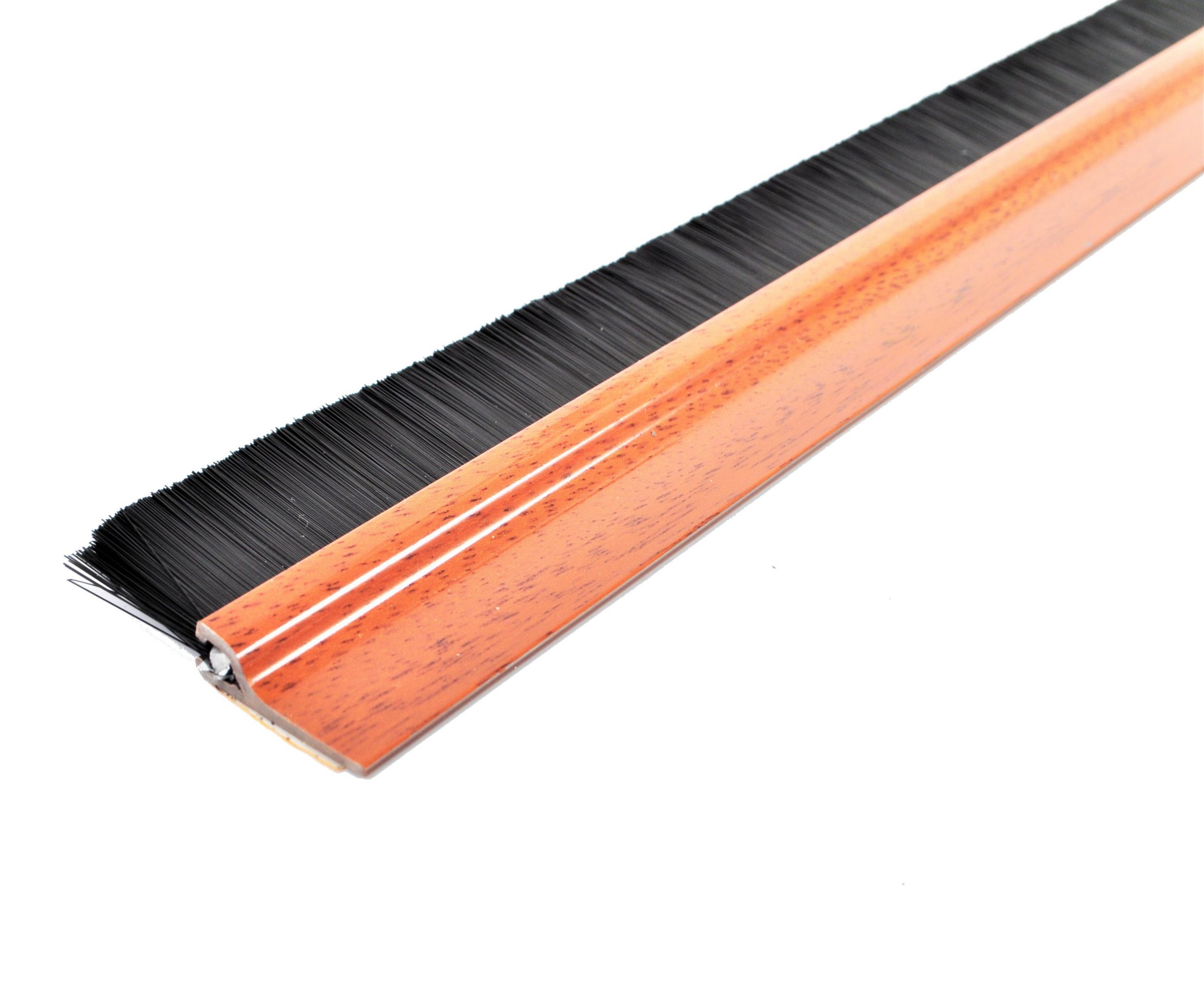 Kartáč těsnicí na dveře samolepicí 1m - ořech tmavý