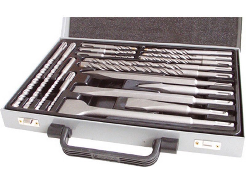 Sada vrtáků a sekáčů do zdiva SDS+ 17ks kufr Extol Craft 23953