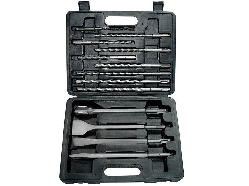 Sada vrtáků a sekáčů do zdiva SDS+ 13ks kufr Extol Craft 23951