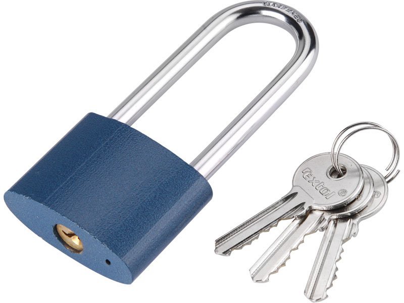 Zámek visací prodloužený 3 klíče Extol Craft - 52mm