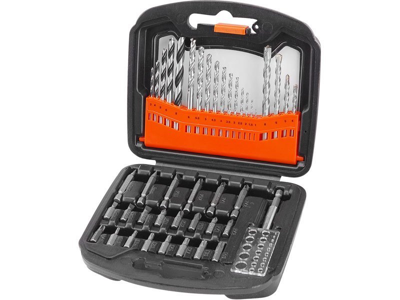 Sada vrtáků a bitů 44ks kufr Extol Premium 8801992