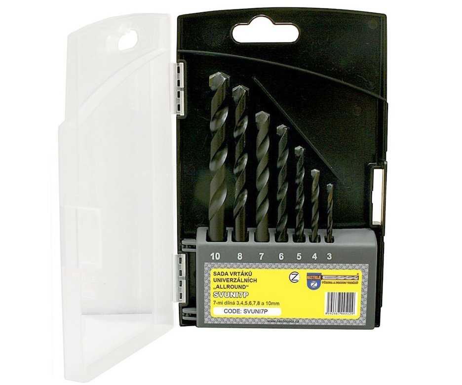 Sada vrtáků univerzálních 7ks 3-10mm Allround