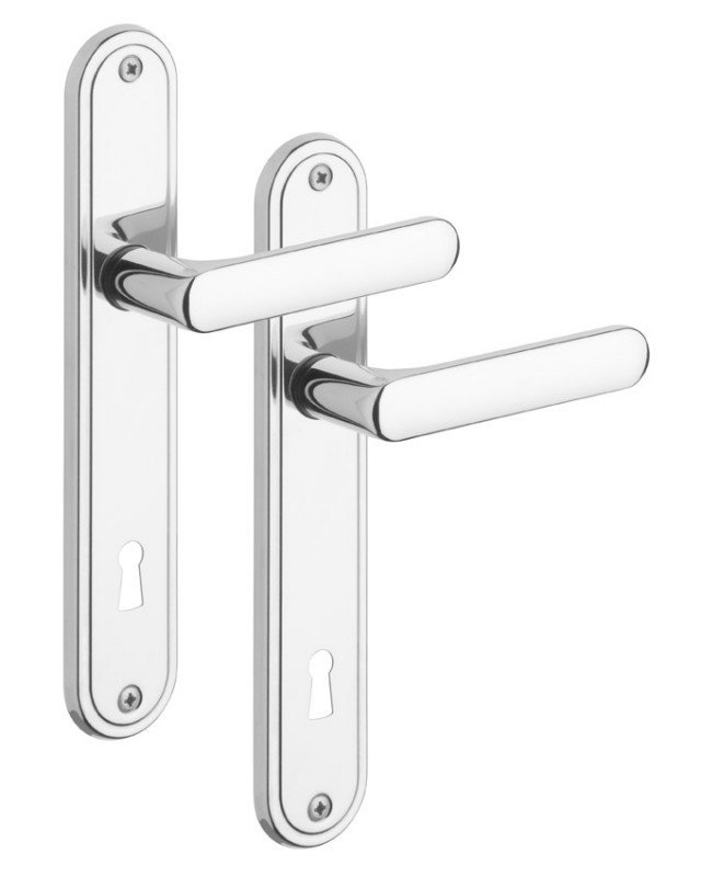 Rostex Exclusive dveřní kování - klika-klika pro vložku 90mm Cr Nerez