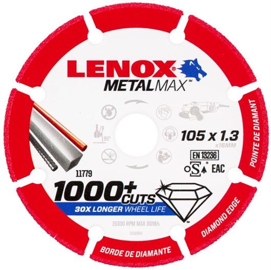 Kotouč diamantový řezný Metalmax Lenox - AG 105x15