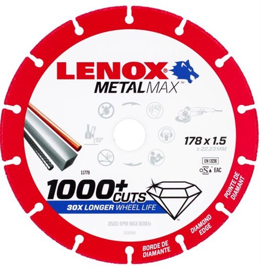 Kotouč diamantový řezný Metalmax Lenox - AG 178x22
