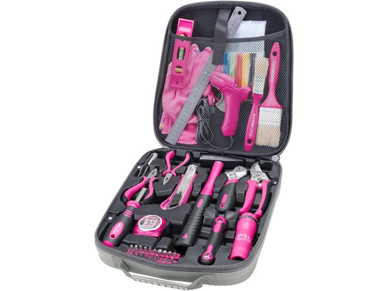 Sada nářadí 68ks CrV růžová Extol Lady 6593