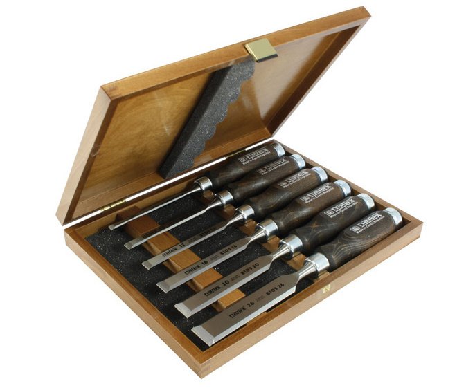 Sada plochých dlát 6ks 6-26mm Wood line profi Narex 8530 - mořená 8530 53