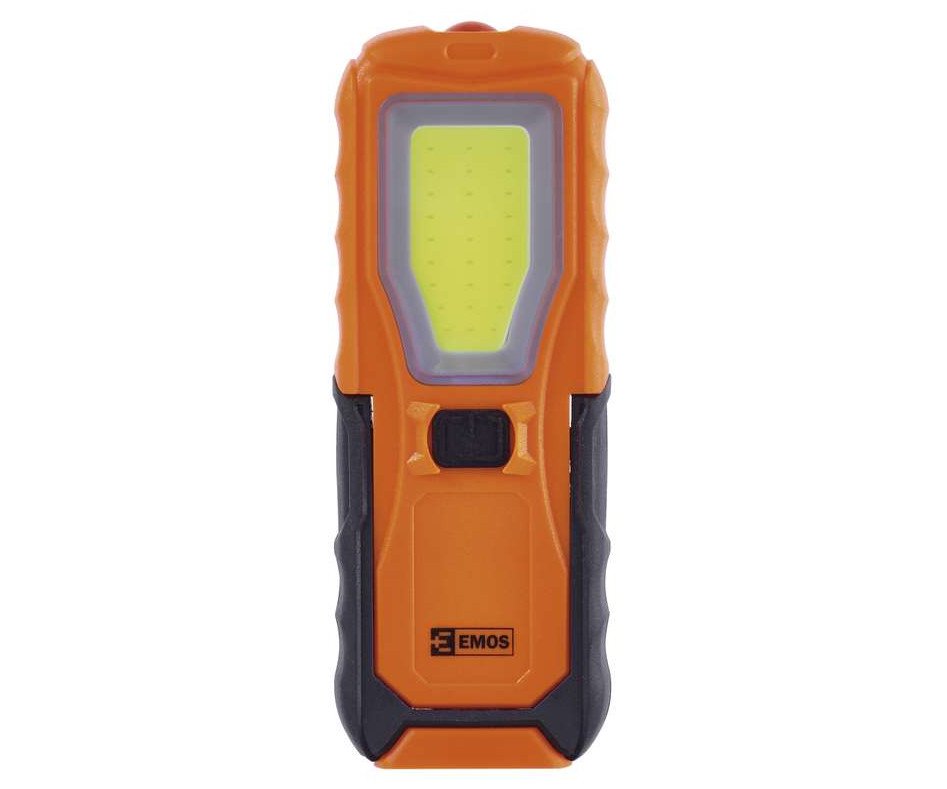 LED svítilna plastová 5W COB LED + 1xLED 4xAA