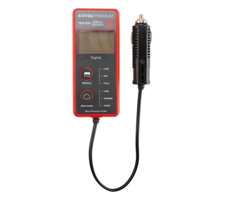 Tester autobaterie a alternátoru digitální Extol Premium 8897310
