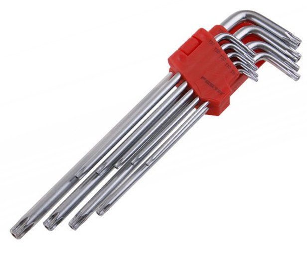 Sada torx klíčů prodloužených 9ks T10-T50 Festa