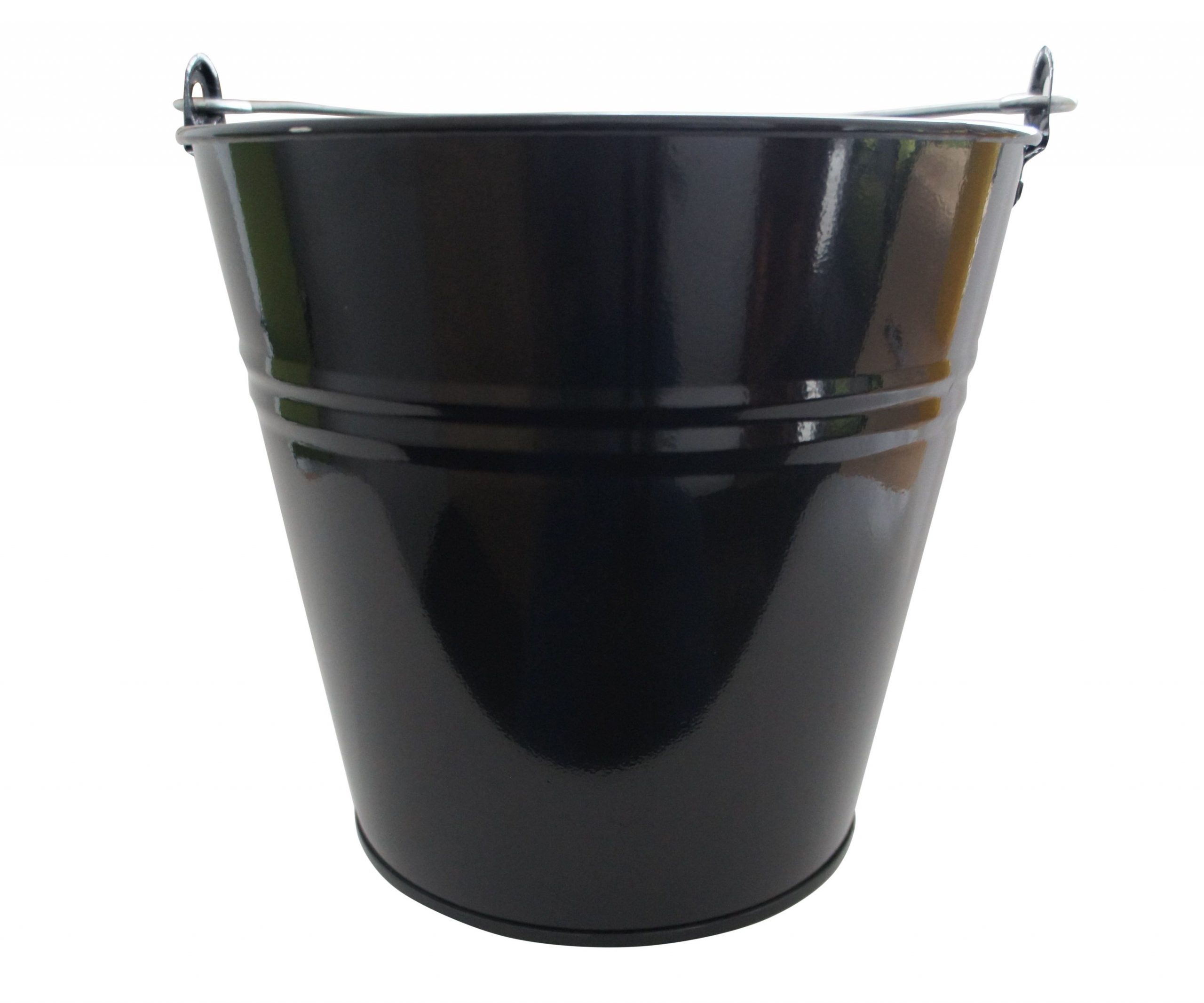Vědro plechové lakované - 5l černé
