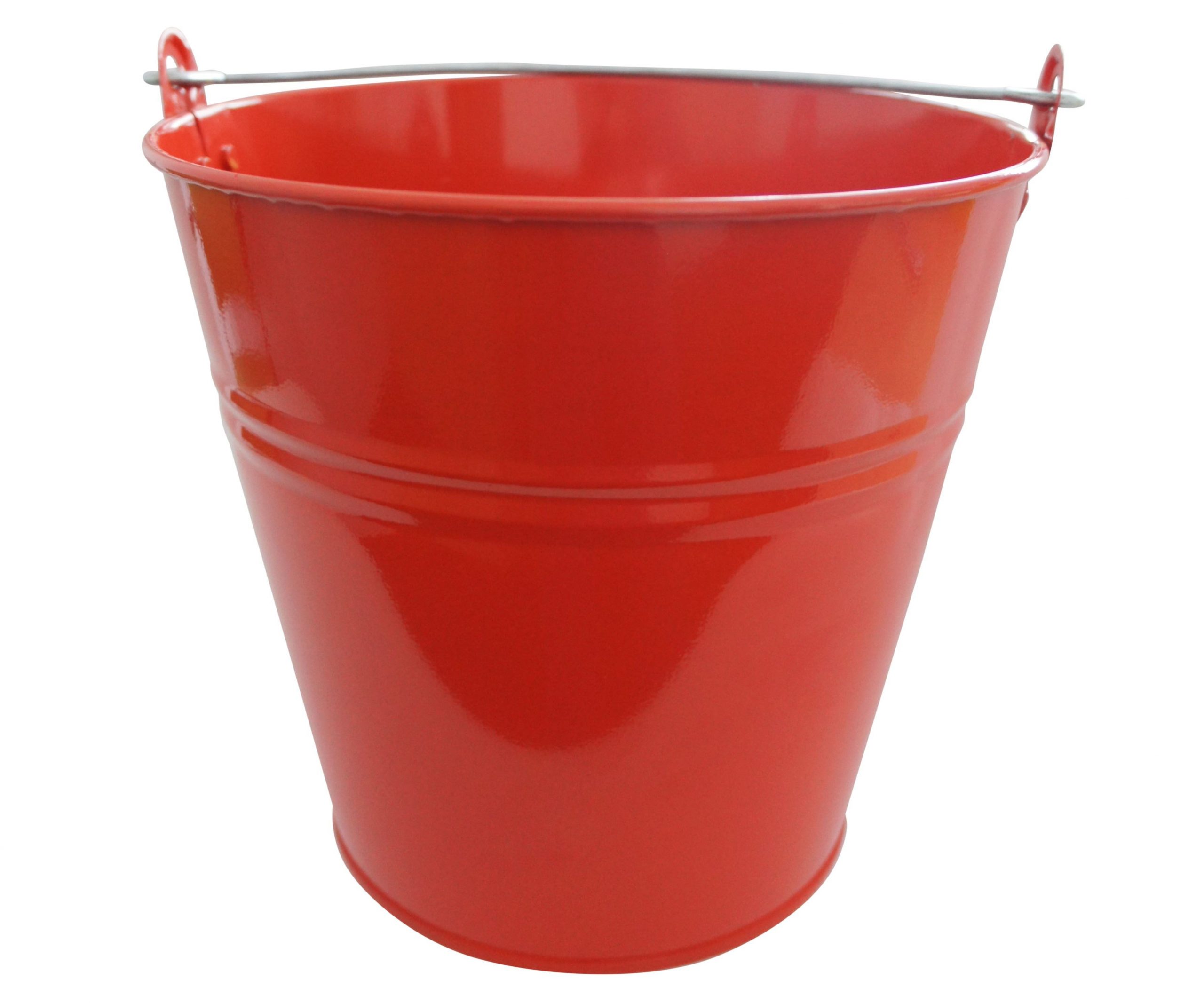 Vědro plechové lakované - 7l červené