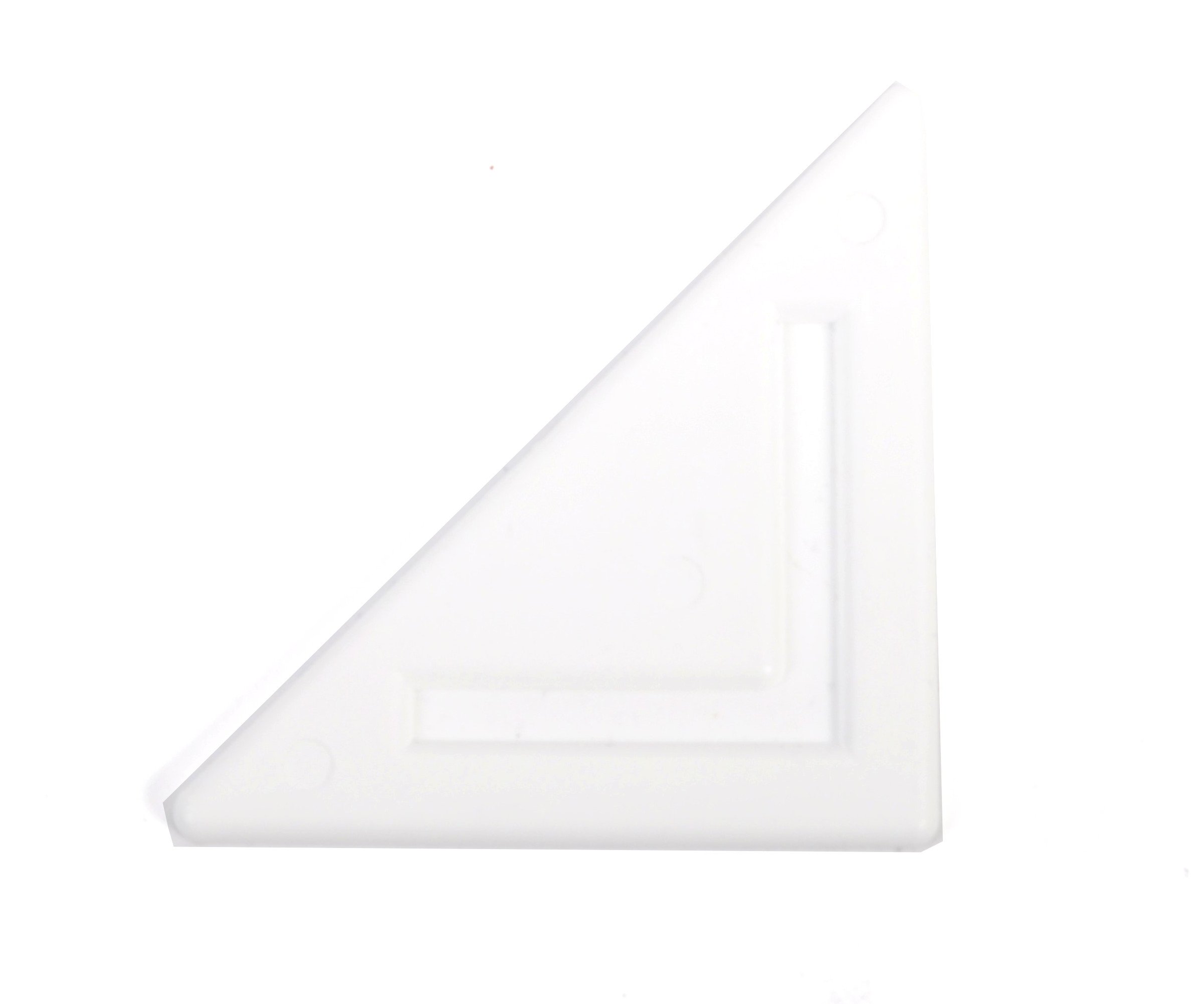 Kluzák trojúhelníkový plastový - bílý