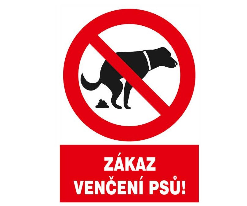Tabulka Zákaz venčení psů