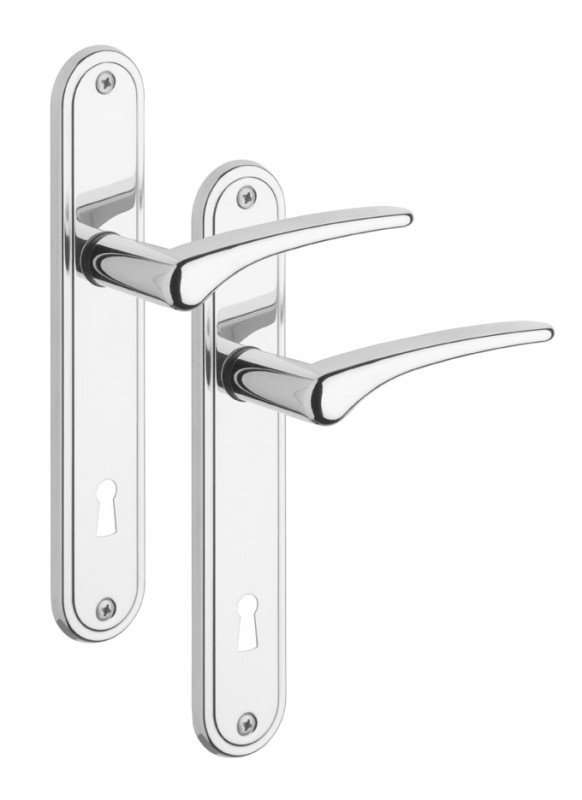 Rostex Ideal dveřní kování - klika-knoflík pro klíč 72mm Cr Nerez