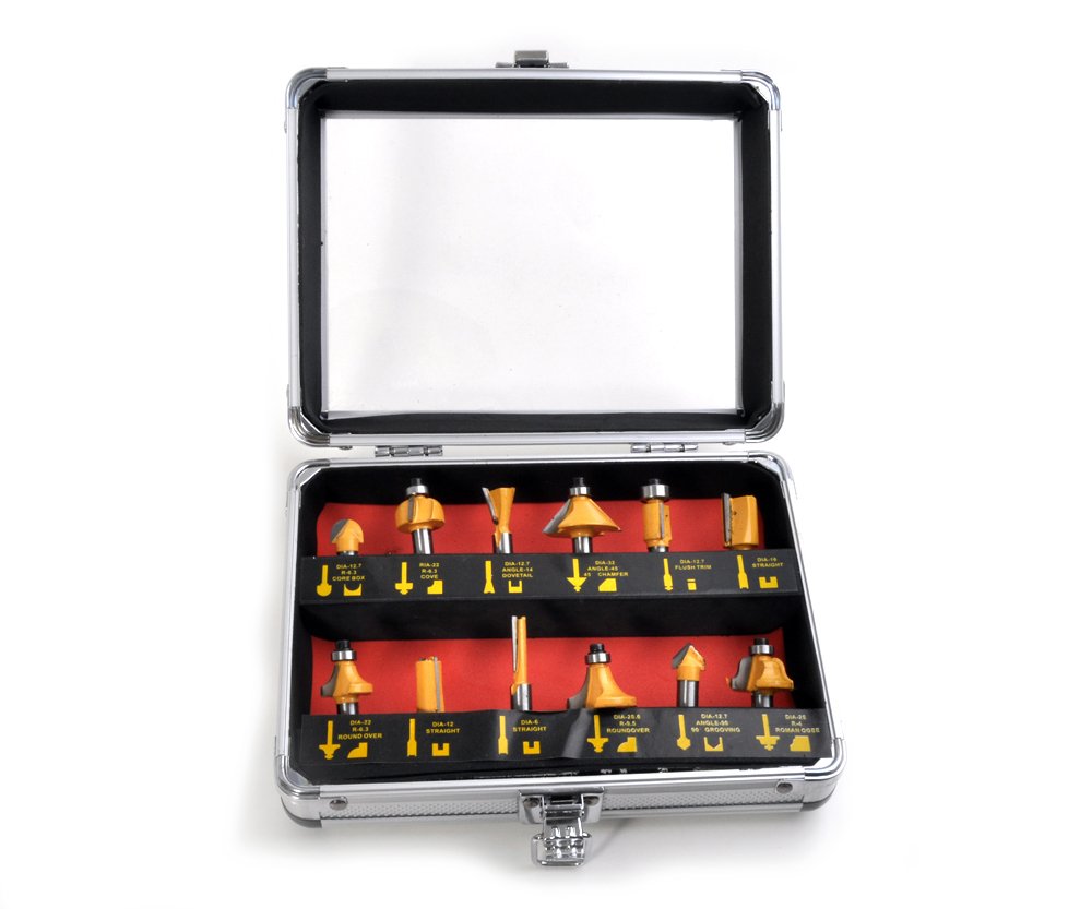 Sada tvarových fréz 8mm SK plátky 12ks + kufr Extol Craft 44037