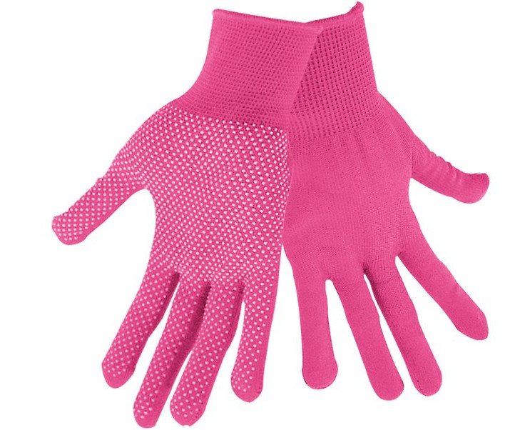 Pracovní rukavice z polyesteru s PVC terčíky Extol Lady