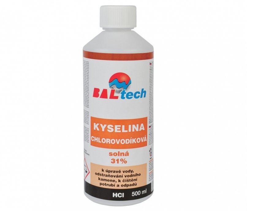 Kyselina chlorovodíková solná 31% - 500ml