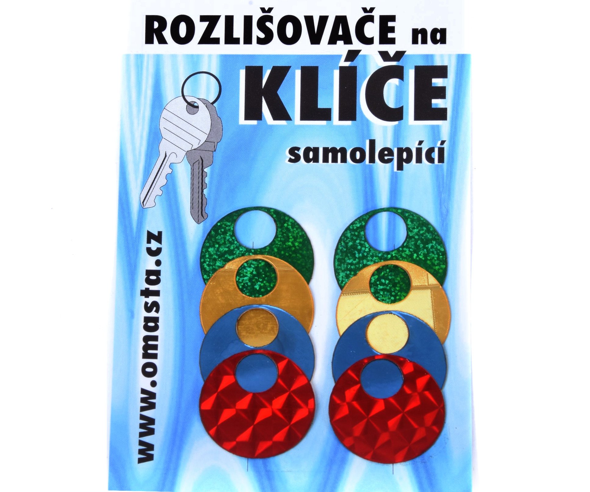 Rozlišovač na klíče samolepicí 8ks
