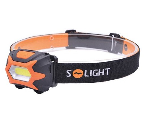 Čelovka COB LED 3W 3xAAA Solight