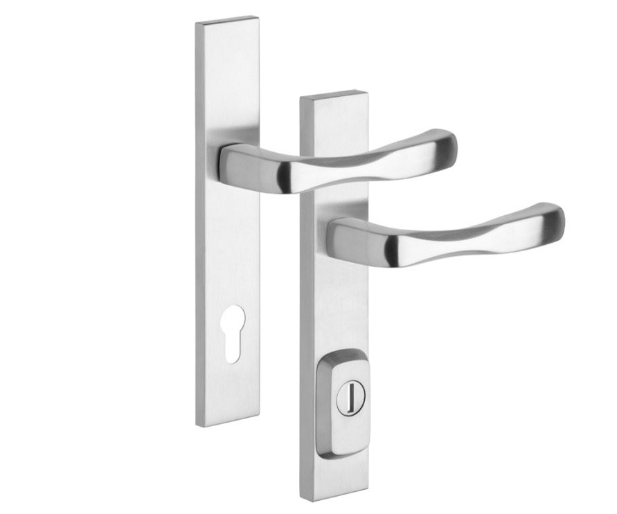 Rostex RN Mandelo bezpečnostní kování - RN 4 klika-klika pro vložku 90mm Nerez Mat