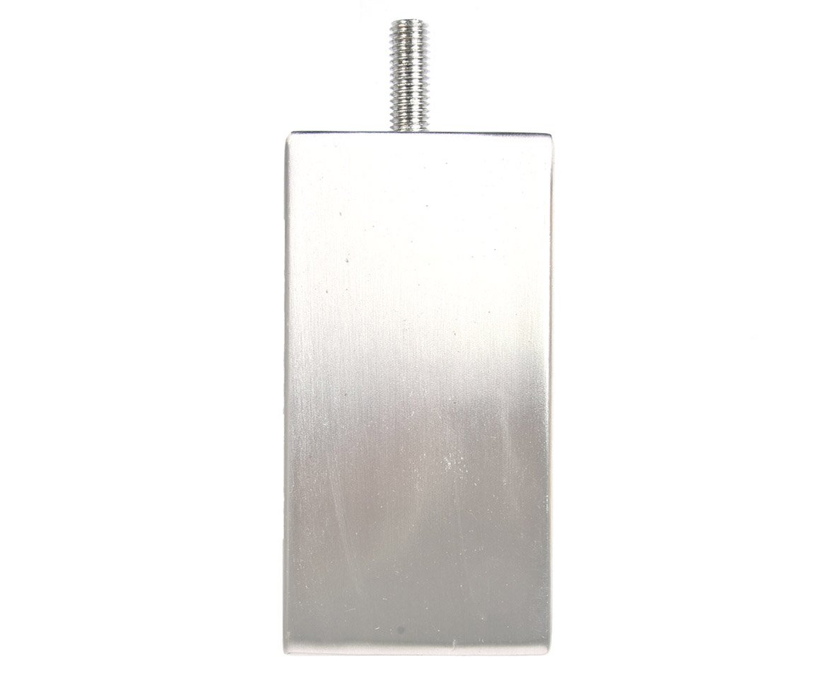 Noha hranatá 60x60/120mm nikl broušený