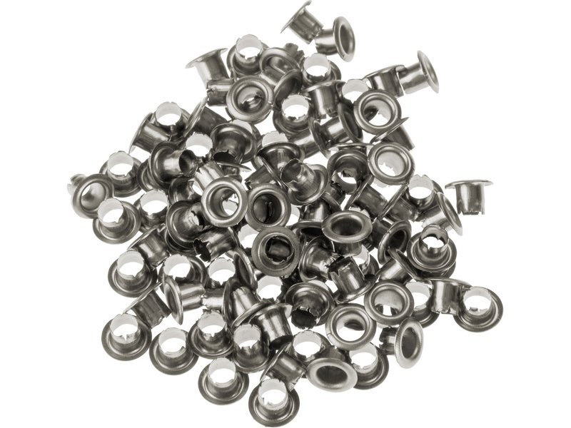 Druky (očka) 4/8mm 100ks Extol Craft - stříbrný nikl