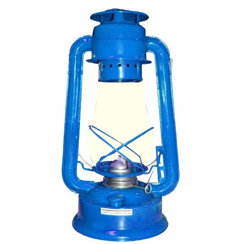 Lampa petrolejová 30cm - modrá