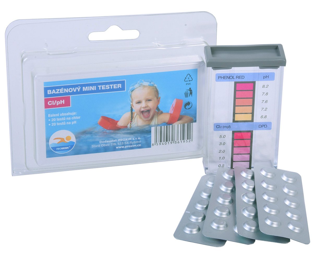 Minitester bazénový chlor/pH