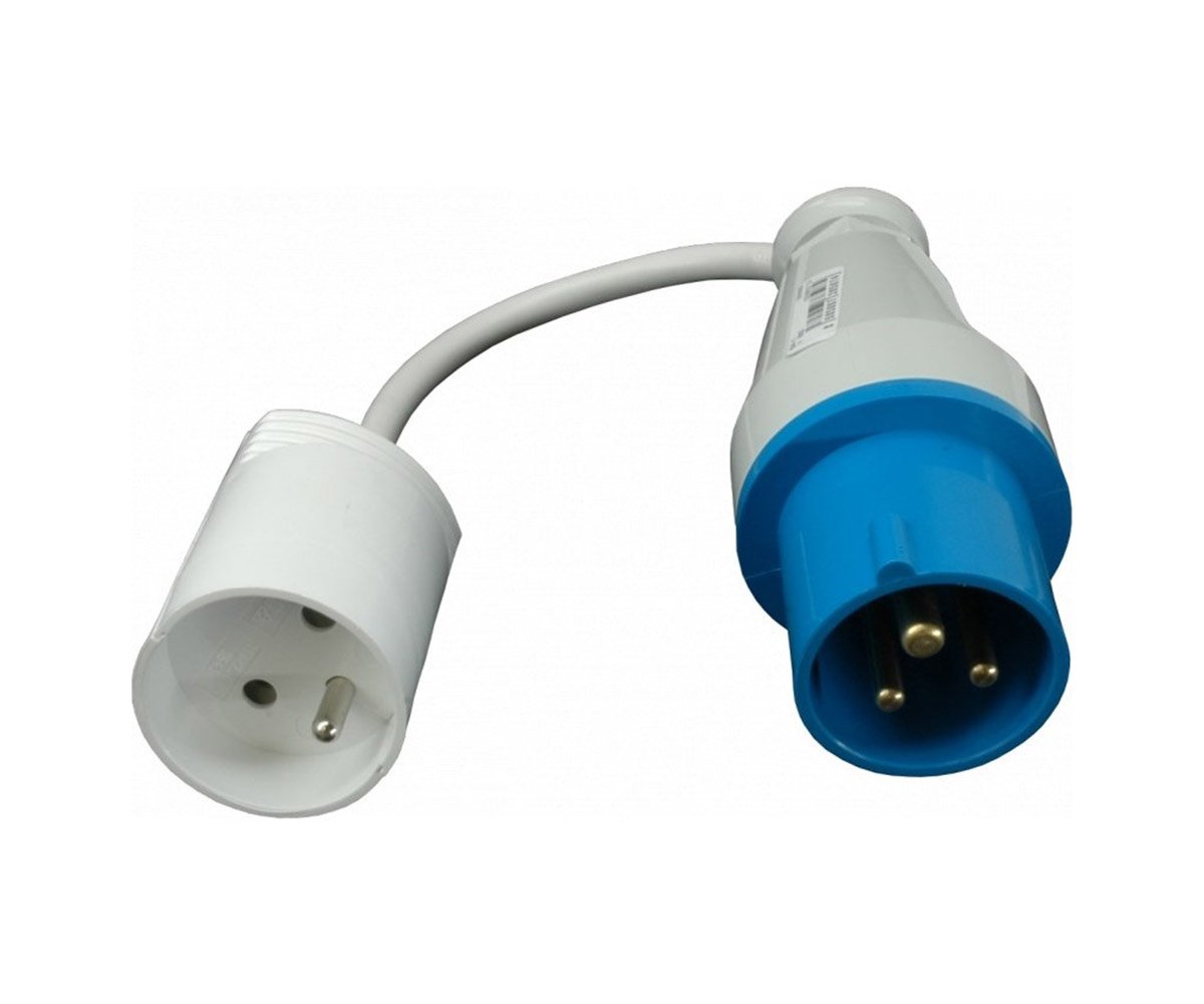 Redukce průmyslová z 230V/16A na domovní 230V/16A