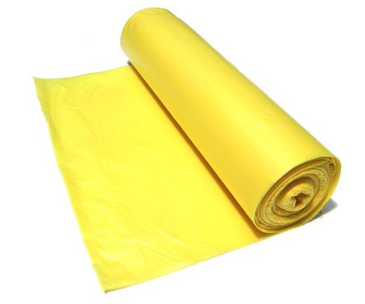 Pytle PE 70x110cm 80mic žluté 15ks
