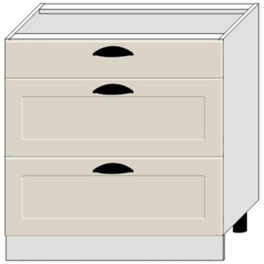 Kuchyňská Skříňka Adele D80s/3 Coffe mat/bílá Baumax