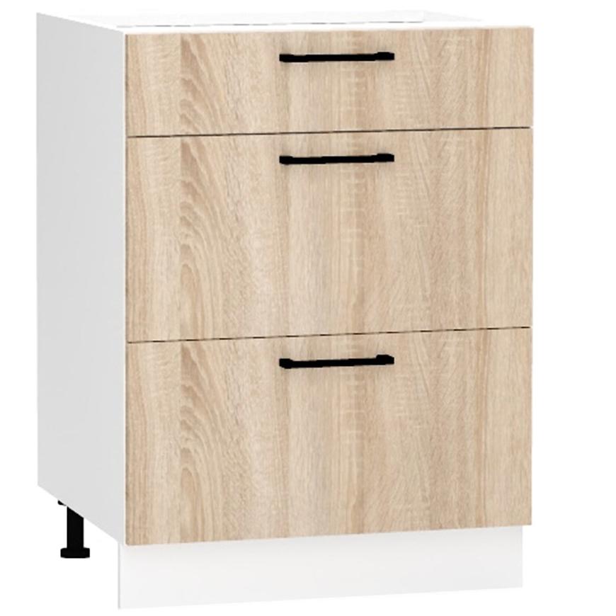 Kuchyňská Skříňka Bono D60s/3 dub sonoma/bílá Baumax