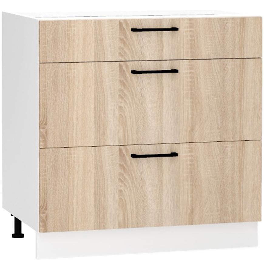 Kuchyňská Skříňka Bono D80s/3 dub sonoma/bílá Baumax